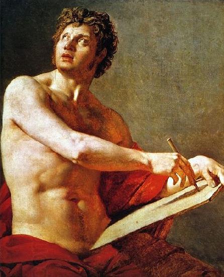 Jean Auguste Dominique Ingres Academic Study of a Male Torse. oil painting picture
